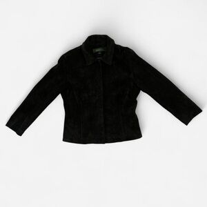 VTG Siena Studio Black Leather Suede Jacket Size 4